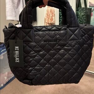 MZ Wallace Black mini metro tote deluxe